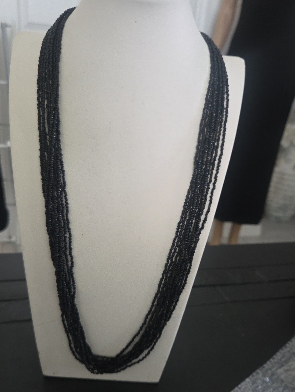 Paparazzi Black Seed Bead Necklace NWT